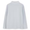 Picture of BOSS Boys Long Sleeve Pique Cotton Polo Top - Pale Blue White