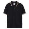 Picture of BOSS Boys Mini Me Short Sleeve Pique Cotton Polo Top - Black Beige White