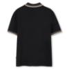 Picture of BOSS Boys Mini Me Short Sleeve Pique Cotton Polo Top - Black Beige White