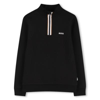 Picture of BOSS Boys Mini Me Iconic Tab Sweatshirt - Black