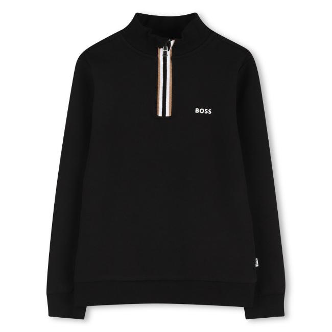 Picture of BOSS Boys Mini Me Iconic Tab Sweatshirt - Black