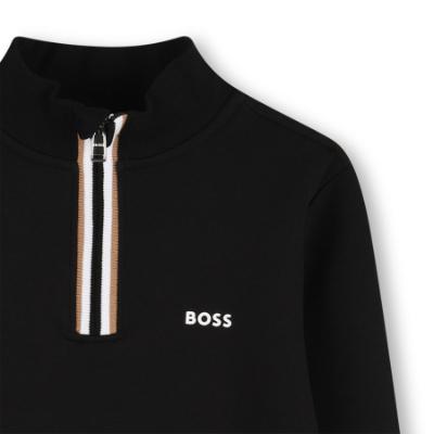 Picture of BOSS Boys Mini Me Iconic Tab Sweatshirt - Black