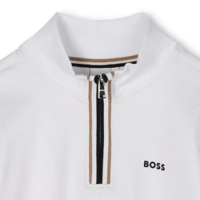 Picture of BOSS Boys Mini Me Iconic Tab Sweatshirt - White