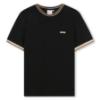 Picture of BOSS Boys Mini Me Short Sleeve Iconic Stripes T-Shirt - Black