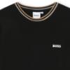 Picture of BOSS Boys Mini Me Short Sleeve Iconic Stripes T-Shirt - Black