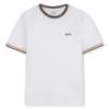 Picture of BOSS Boys Mini Me Short Sleeve Iconic Stripes T-Shirt - White