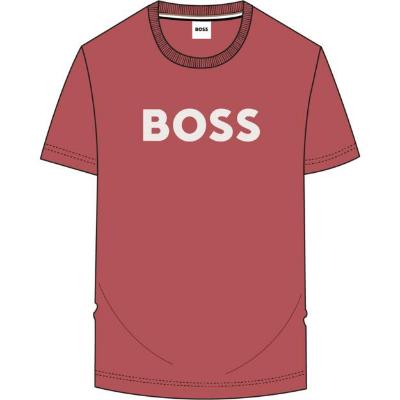 Picture of BOSS Boys Short Sleeve Logo T-Shirt - Grenade Red