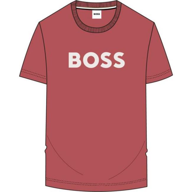 Picture of BOSS Boys Short Sleeve Logo T-Shirt - Grenade Red