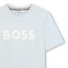 Picture of BOSS Boys Short Sleeve Logo T-Shirt - Pale Blue