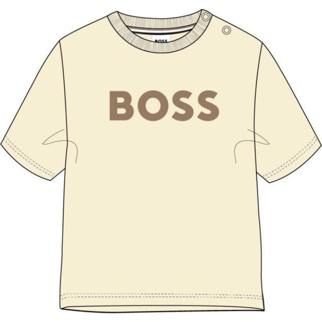 Picture of BOSS Toddler Boys Short Sleeve T-Shirt - Vanilla Cream