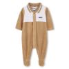 Picture of BOSS Baby Boys Logo Velour Sleepsuit - Beige