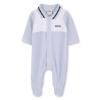 Picture of BOSS Baby Boys Logo Velour Sleepsuit - Pale Blue