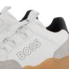 Picture of BOSS Boys Easy On Elastic lace Logo Trainers - White
