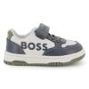 Picture of BOSS Toddler Boys Mini Me Easy On Logo Trainers - Grey White Green