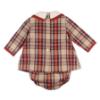 Picture of Foque Girls Check Dress & Panties Set Set - Brown Beige