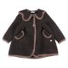 Picture of Foque Girls Petal Collar Wool Coat - Brown