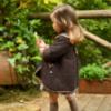 Picture of Foque Girls Petal Collar Wool Coat - Brown