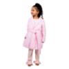 Picture of Beau KiD Girls Pointelle Dressing Gown With Crown - Pink