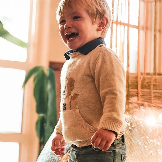 Mayoral Toddler Boys Winter Oversized Teddy Jumper - Beige