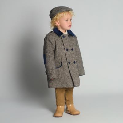 Picture of Beau KiD Boys Traditional Country Coat & Cap Set X 2 - Navy Blue
