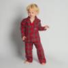 Picture of Beau KiD Boys Tartan Pyjamas & Dressing Gown Set X 3 - Red