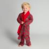 Picture of Beau KiD Boys Tartan Pyjamas & Dressing Gown Set X 3 - Red