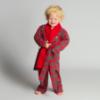 Picture of Beau KiD Boys Tartan Pyjamas & Dressing Gown Set X 3 - Red