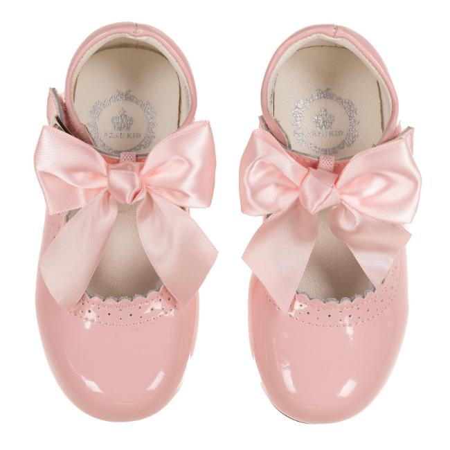 Picture of Beau KiD Girls Easy On Detachable Satin Bow Mary Jane Shoe  - Pink Patent Leather