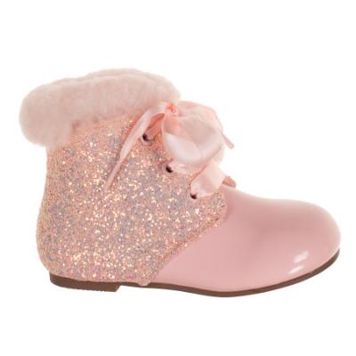Picture of Beau KiD Sophie Glitter & Patent Ankle Boot - Pink Patent Leather
