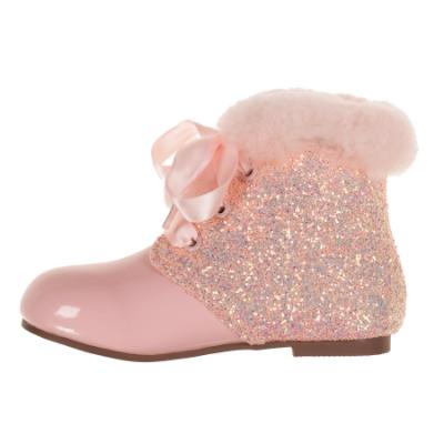 Picture of Beau KiD Sophie Glitter & Patent Ankle Boot - Pink Patent Leather