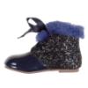 Picture of Beau KiD Sophie Glitter & Patent Ankle Boot - Navy Patent Leather