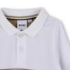 Picture of BOSS Toddler Boys Long Sleeve Two Tone Polo Top - White Cookie Beige
