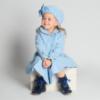 Picture of Beau KiD Girls Traditional Coat & Hat Set With Large Bow X 2 - Sky Blue