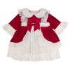 Picture of Beau KiD Girls Velvet & Lace Dress - Ivory Red