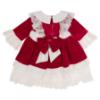 Picture of Beau KiD Girls Velvet & Lace Dress - Ivory Red