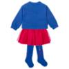 Picture of Agatha Ruiz De La Prada Winter Collection Girls Bow Sweater Skirt & Tights Set X 3 - Blue Fuchsia Multi