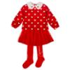 Picture of Agatha Ruiz De La Prada Winter Collection Girls Heart Sweater Skirt & Tights Set X 3 - Red