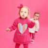 Picture of Agatha Ruiz De La Prada Winter Collection Girls Sweater Dress & Tights Set X 2 - Fuchsia