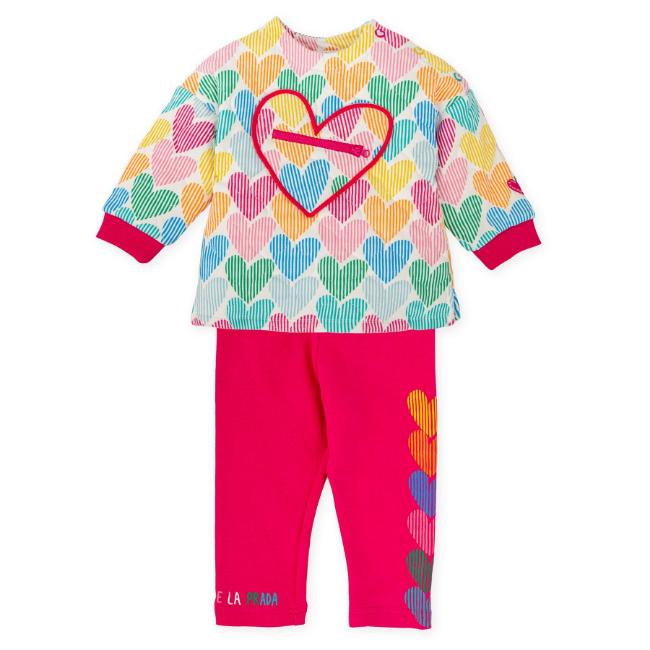 Picture of Agatha Ruiz De La Prada Winter Collection Girls Tunic & Leggings Set X 2 - Fuchsia Multi