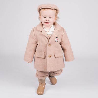 Picture of Beau KiD Boys Soldier Herringbone Jacket & Cap Set X 2 - Camel