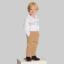 Picture of Beau KiD Boys Smock Shirt & Herringbone Trousers Set X 2 -  Camel