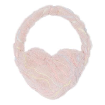 Picture of Deolinda Chic Girls Faux Fur Heart Crossbody Bag  - Pink Multi