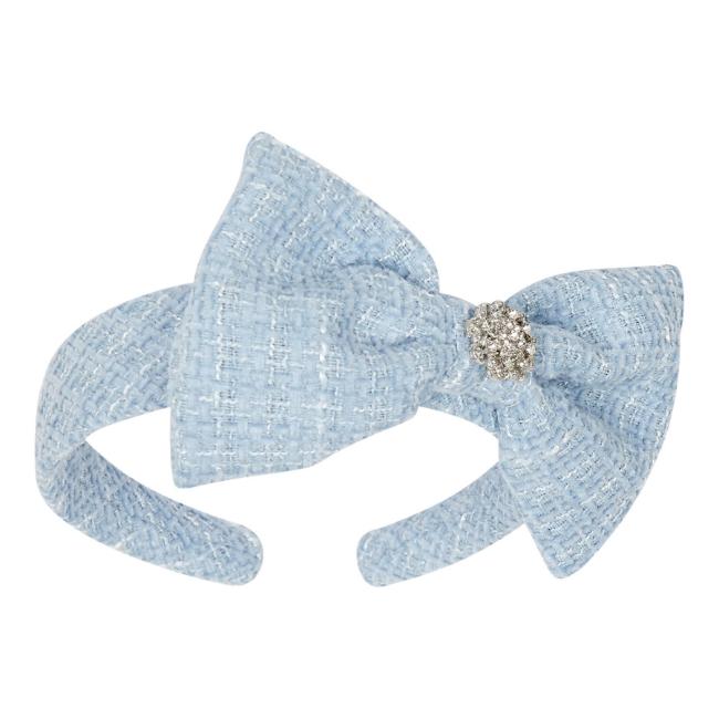 Picture of Deolinda Chic Girls Tweed Bow Headband - Blue