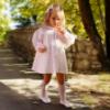 Picture of Deolinda Baby Girls Romera Smocked Dress & Pants Set X 2 - Ivory Pink