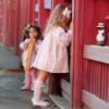 Picture of Deolinda Baby Girls Romera Smocked Dress & Pants Set X 2 - Ivory Pink