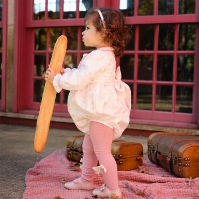 Picture of Deolinda Baby Girls Romera Smocked Toile Cotton Romper - Ivory Pink