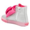Picture of Lelli Kelly Rue Big Velour Bow Mid Boot With Inside Zip - Metallic Silver Glitter