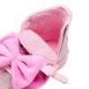 Picture of Lelli Kelly Rue Big Velour Bow Mid Boot With Inside Zip - Metallic Pink Glitter