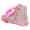 Picture of Lelli Kelly Rue Big Velour Bow Mid Boot With Inside Zip - Metallic Pink Glitter
