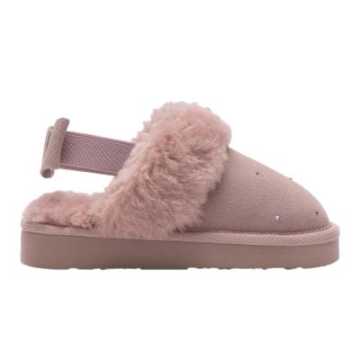 Picture of Lelli Kelly Sandra Diamante Sheepskin Sling Back Slipper - Dusky Pink